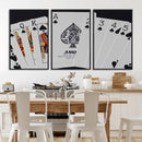 Poker Wall Art - Playing Cards Canvas Wall Art Print - Ace