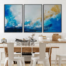 Blue Abstract Print - Dynamic Ocean-Inspired Canvas Wall Art