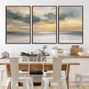 Modern Coastal Artwork with Vibrant Abstract Ocean Waves
