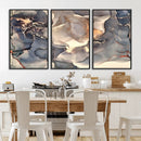 Abstract Blue and Gold Wall Art - Fluid Ink Artwork - Modern by MyGreatCanvas | Canvas Wall Art Prints | Photo Prints & Wall Decor
