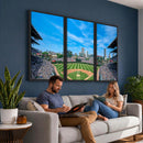 Wrigley Field Chicago Cubs Panoramic Art Multi-Piece Canvas
