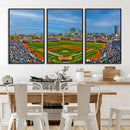 Wrigley Field Chicago Cubs Panoramic Canvas Print –