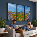 Wrigley Field Chicago Cubs Panoramic Canvas Print –