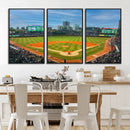 Wrigley Field Chicago Cubs Panoramic Canvas Print –