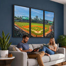 Wrigley Field Chicago Cubs Panoramic Canvas Print –