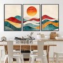 Southwest Mountain Wall Art Canvas Print – Boho Triptych by MyGreatCanvas | Canvas Wall Art Prints | Photo Prints & Wall Decor