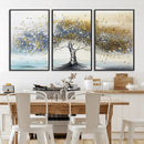 Golden and Silver Tree Wall Art – Framed Elegant Leaves by MyGreatCanvas | Canvas Wall Art Prints | Photo Prints & Wall Decor