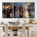 Afro Abstract Jazz Music Wall Art Canvas Print – Colorful