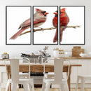 Cardinal Canvas Wall Art - Male and Female Cardinal Print -