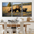 Grizzly Bear Family Wall Art Canvas Print – Majestic