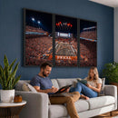 Texas Stadium Night Game Wall Art Canvas Print – Vibrant