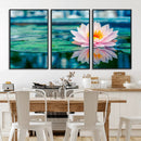 Lotus Flower Wall Art Canvas Print, Water Lily Large Wall