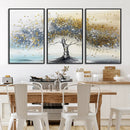 Silver Tree Wall Art – Framed Golden Leaves Canvas Artwork, by MyGreatCanvas | Canvas Wall Art Prints | Photo Prints & Wall Decor