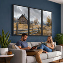 Rustic Autumn Farmhouse Wall Art Canvas Print – Serene