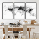 Flight Routes Air Traffic Map Canvas Wall Art - Framed -