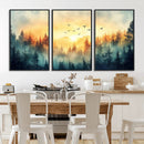 Abstract Forest Wall Art Print- Serene Nature Canvas Print