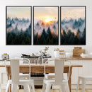 Misty Forest Wall Art – Framed Sunrise Pines Canvas Artwork, by MyGreatCanvas | Canvas Wall Art Prints | Photo Prints & Wall Decor