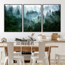 Misty Forest Wall Art Canvas Print – Framed Foggy Mountain by MyGreatCanvas | Canvas Wall Art Prints | Photo Prints & Wall Decor