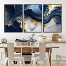 Blue Marble Wall Art Canvas Print – Framed Gold Veins by MyGreatCanvas | Canvas Wall Art Prints | Photo Prints & Wall Decor
