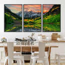 Wall Art Canvas Print – Sunset Glow Mountain Canvas, Peaks by MyGreatCanvas | Canvas Wall Art Prints | Photo Prints & Wall Decor