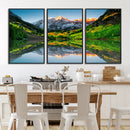 Majestic Snow-Capped Peaks Wall Art Canvas Print, Vibrant by MyGreatCanvas | Canvas Wall Art Prints | Photo Prints & Wall Decor