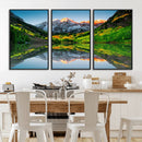 Maroon Bells Lake Wall Art Canvas Print – Framed Majestic