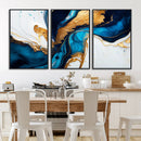 Gold Blue Abstract Canvas Print, Elegant Navy and Gold by MyGreatCanvas | Canvas Wall Art Prints | Photo Prints & Wall Decor