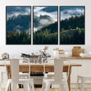 Misty Forest Wall Art Canvas Print – Pine Hills Foggy