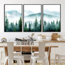 Misty Pine Forest Wall Art, Foggy Mountain Landscape Canvas by MyGreatCanvas | Canvas Wall Art Prints | Photo Prints & Wall Decor