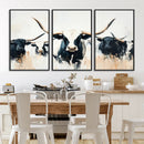 Texas Longhorn Wall Art Canvas Print – Majestic Horned Bull