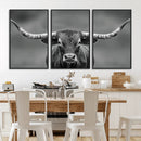 Texas Longhorn Wall Art Canvas Print – Framed Western Bull