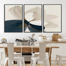 Minimal Flower Wall Art Canvas Print – Framed Beige Bloom
