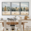 Elk Herd Wall Art – Framed Snowy Forest Canvas Artwork, by MyGreatCanvas | Canvas Wall Art Prints | Photo Prints & Wall Decor