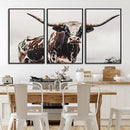 Texas Longhorn Wall Art – Framed Spotted Bull Canvas by MyGreatCanvas | Canvas Wall Art Prints | Photo Prints & Wall Decor