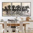 Galloping Horses Wall Art Canvas Print – Framed Wild