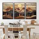 Wood Mountain Wall Art Canvas Print – Framed Boho Abstract by MyGreatCanvas | Canvas Wall Art Prints | Photo Prints & Wall Decor