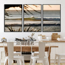 Sunset Surf Wall Art Canvas Print – Framed Golden Hour Waves