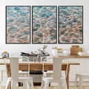 Clear Water Wall Art Canvas Print – Framed Sunlit Ocean