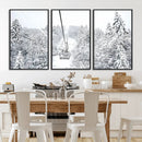 Snowy Ski Lift Wall Art – Framed Winter Mountain Canvas by MyGreatCanvas | Canvas Wall Art Prints | Photo Prints & Wall Decor