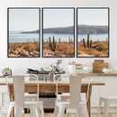 Desert Lake Wall Art – Framed Cactus Mountain Canvas by MyGreatCanvas | Canvas Wall Art Prints | Photo Prints & Wall Decor