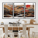 Modern Japanese Wall Art Canvas Print – Framed Abstract