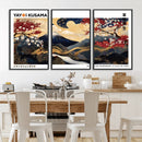 Modern Mount Fuji Wall Art Canvas Print – Framed Abstract