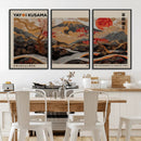 Modern Japanese Wall Art Canvas Print – Framed Abstract