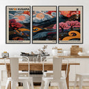 Modern Japanese Wall Art Canvas Print – Framed Contemporary
