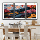 Modern Japanese Wall Art Canvas Print – Framed Abstract