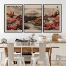 Modern Japanese Wall Art Canvas Print – Framed Abstract