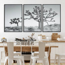 Joshua Trees Wall Art Canvas Print – Framed Black White