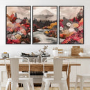 Mountain Wall Art Canvas Print – Framed Autumn Forest