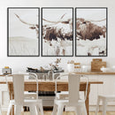 Longhorn Wall Art Canvas Print – Framed Western Cow Rustic