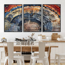 Tree Rings Wall Art Canvas Print – Framed Petrified Wood